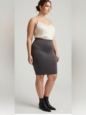 Zenana‎ Plus Size Black Stretch Pencil Skirt Size 3X NWT